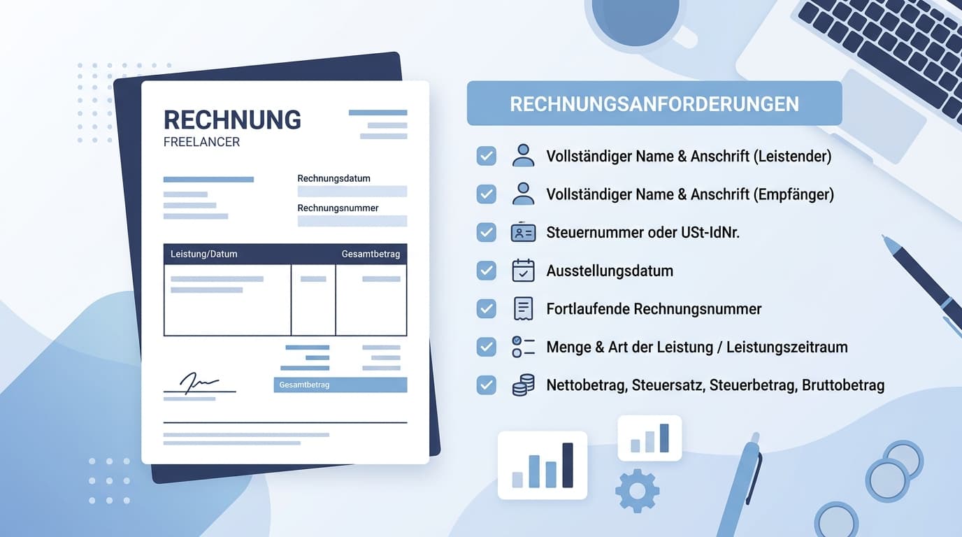 Kleinunternehmer Rechnung Pflichtangaben 2026