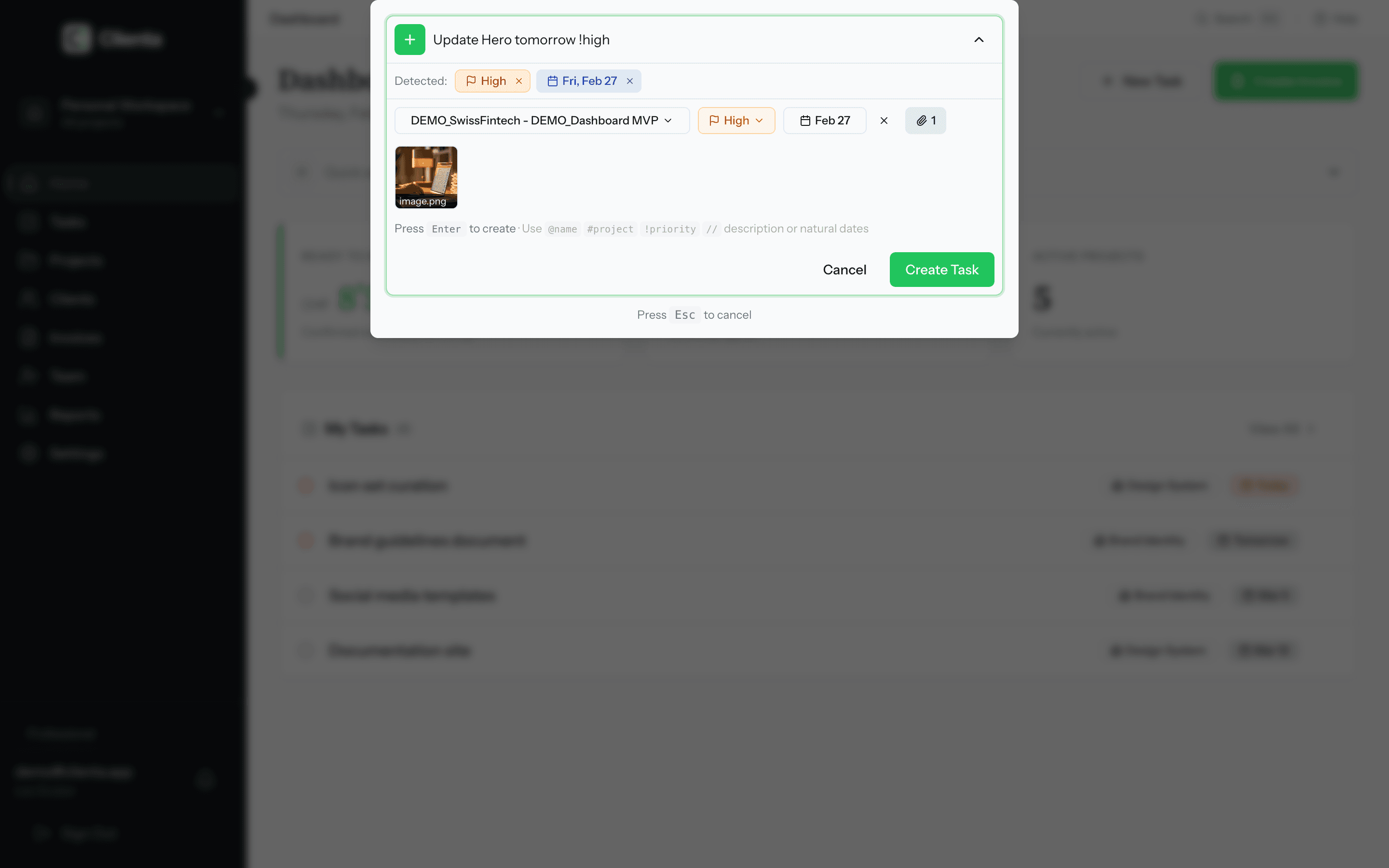 Natural Task Creation